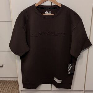 Alphalete NWT ELMTS Half Sleeve Pullover Fudge Brown Men's L